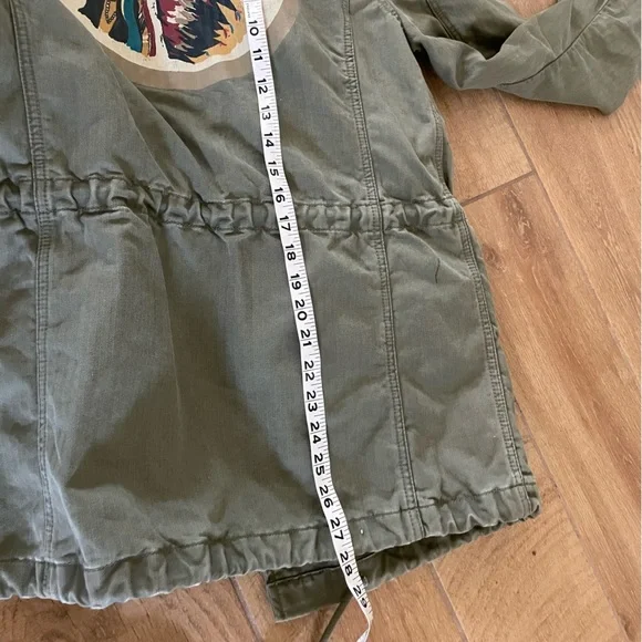 Women's Green Military Jacket - Picture 7 of 8